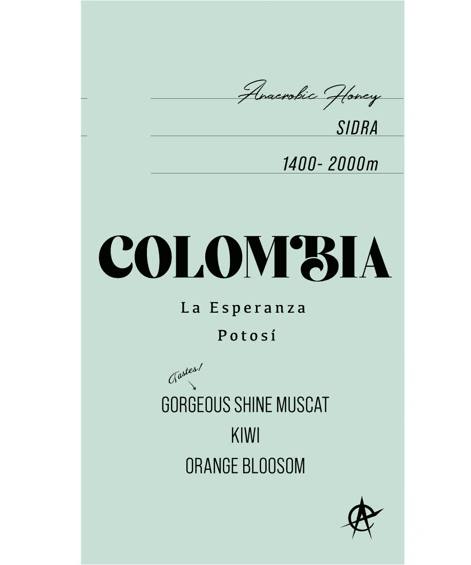 Image of Colombia La Esperanza Potosi Sidra Anaerobic Honey 150g