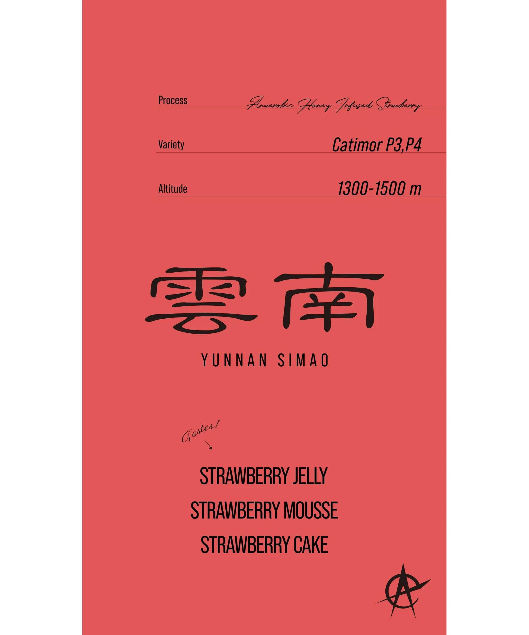 Image of  Yunnan Simao,Catimor P3 P4 - Anaerobic Honey Infused Strawberry