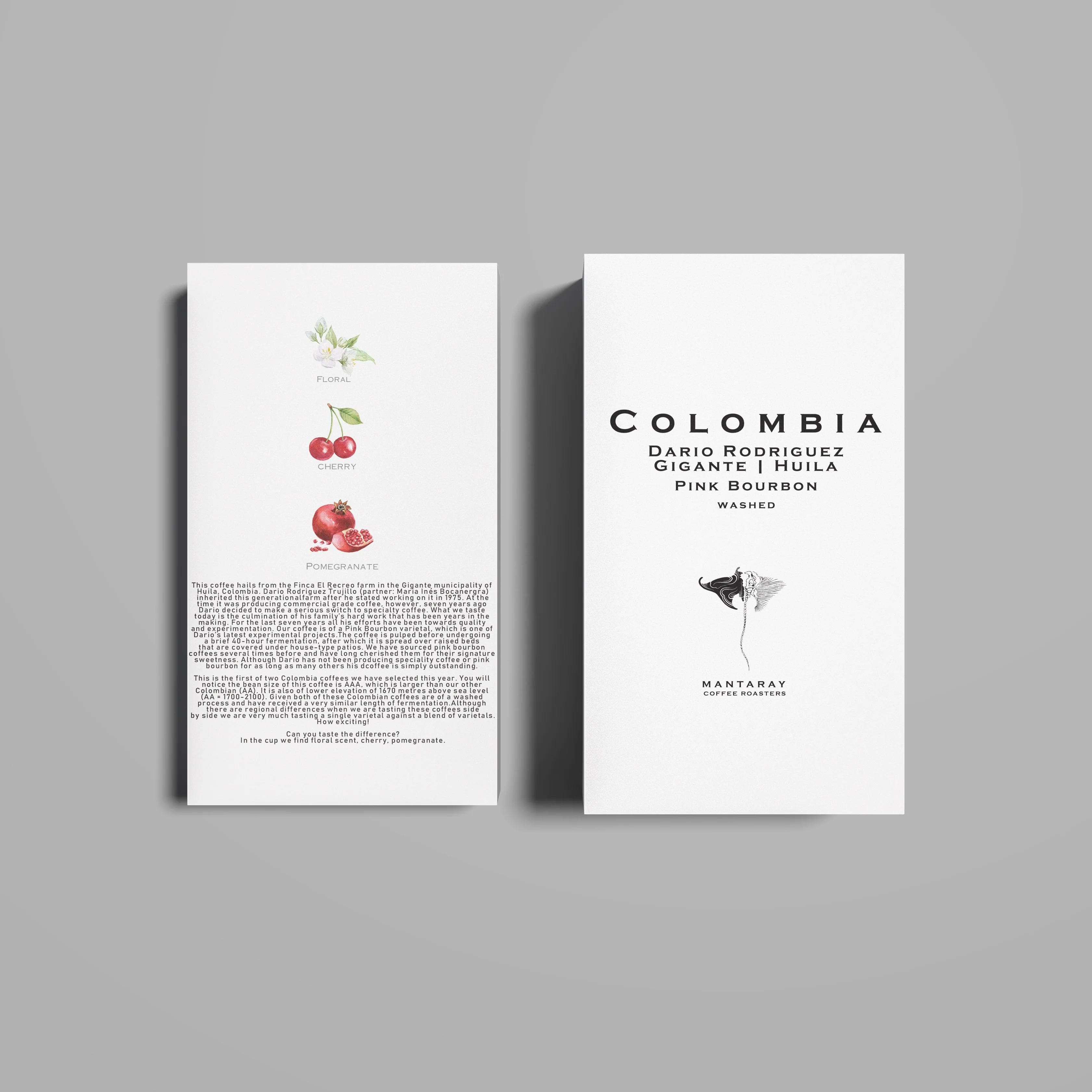 Image of Colombia Dario Rodriguez | Gigante Huila pink bourbon washed (Single Origin Filter)