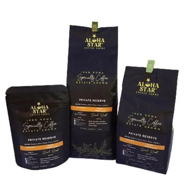 Image of Aloha Star 100 Kona Coffee Private Reserve Honey Dark Roast