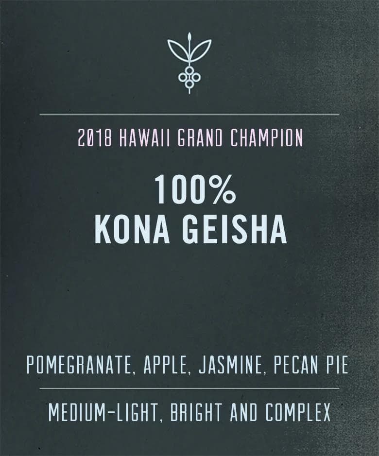 Image of Kona Geisha - Hawaii Grand Champion