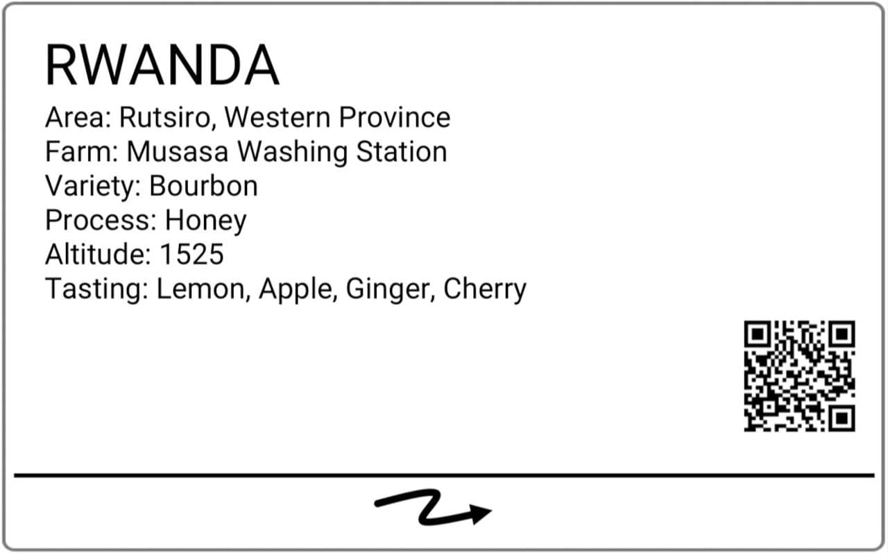 Image of Rwanda Musasa Bourbon Honey Filter