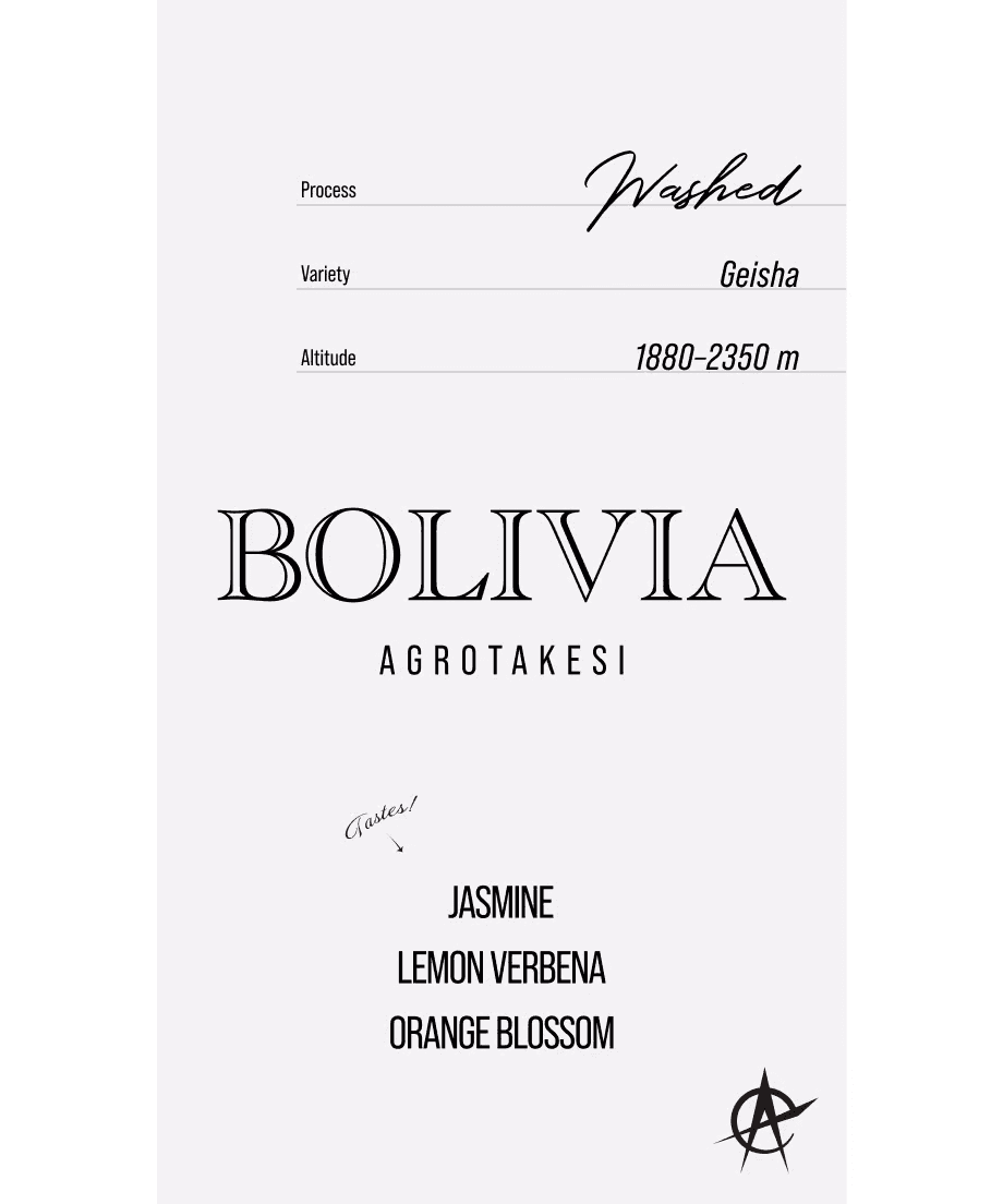 Image of Bolivia Agrotakesi, Geisha - Washed