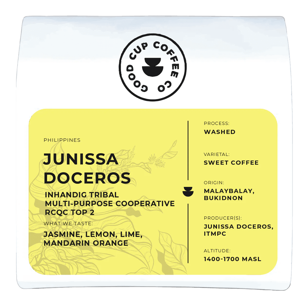 Image of Philippines Junissa Doceros Inhandig Tribal MPC Sweet Coffee Washed RCQC Top 2