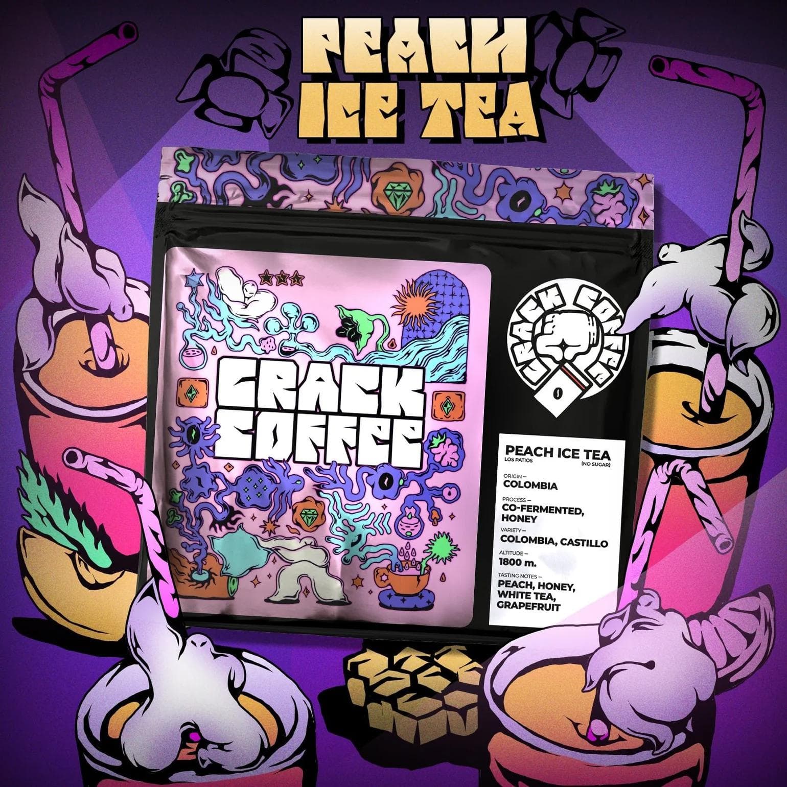 Image of Peach Ice Tea no sugar- Kolumbia