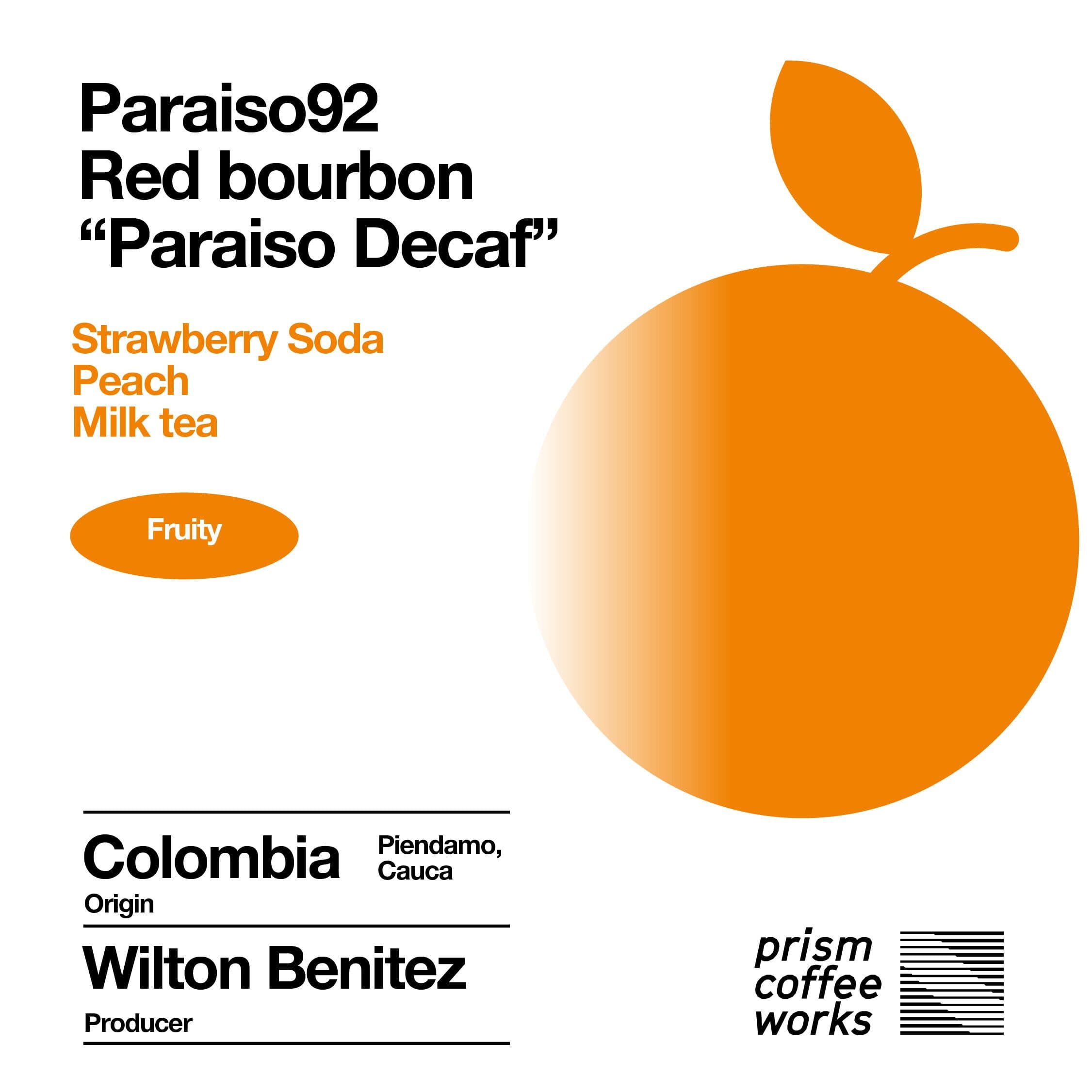 Image of 006 Paraiso92 Paraiso Decaf Red Bourbon Colombia Granja Paraiso92 paraiso decaf Red bourbon